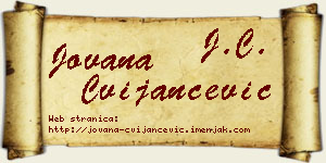 Jovana Cvijančević vizit kartica
